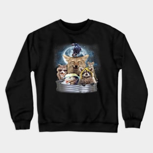 Trash Animals Howling at the Moon Shirt - Funny Team Trash Crewneck Sweatshirt